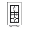 Integrated 4kW Gas Burner
